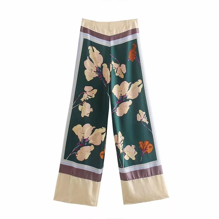 Satin Blend Palazzo Pant