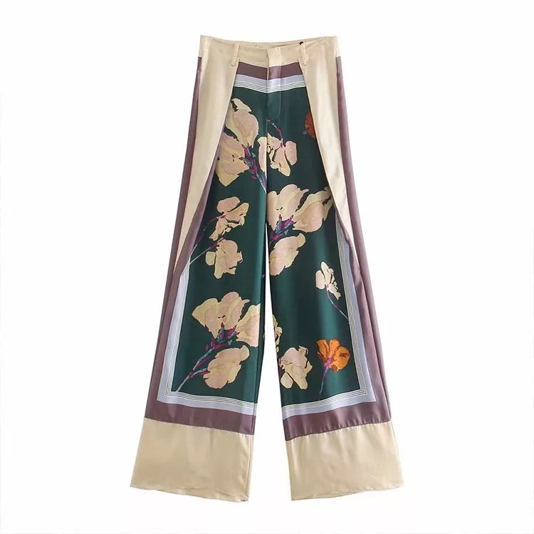 Satin Blend Palazzo Pant