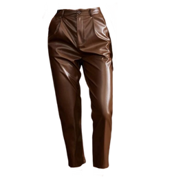 Mocha Faux Leather Pants