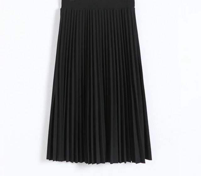 Pleated Midi Skirt