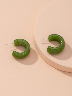 Olive Resin Earring